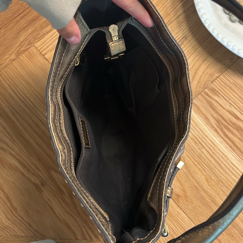 Burberry Haymarket Check Hobo Bag with gold detail - Picture 2 of 3